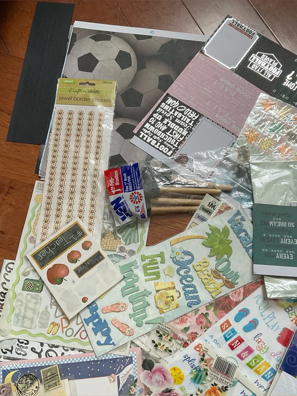 Huge 4+ Pound Craft Lot Scrapbooking Stickers New And Used Art Hobby Paper